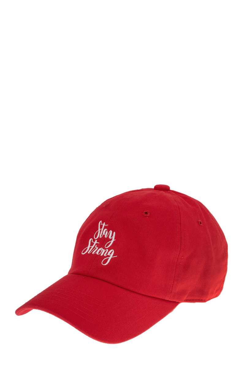 STAY STRONG EMBROIDERY COTTON CAP