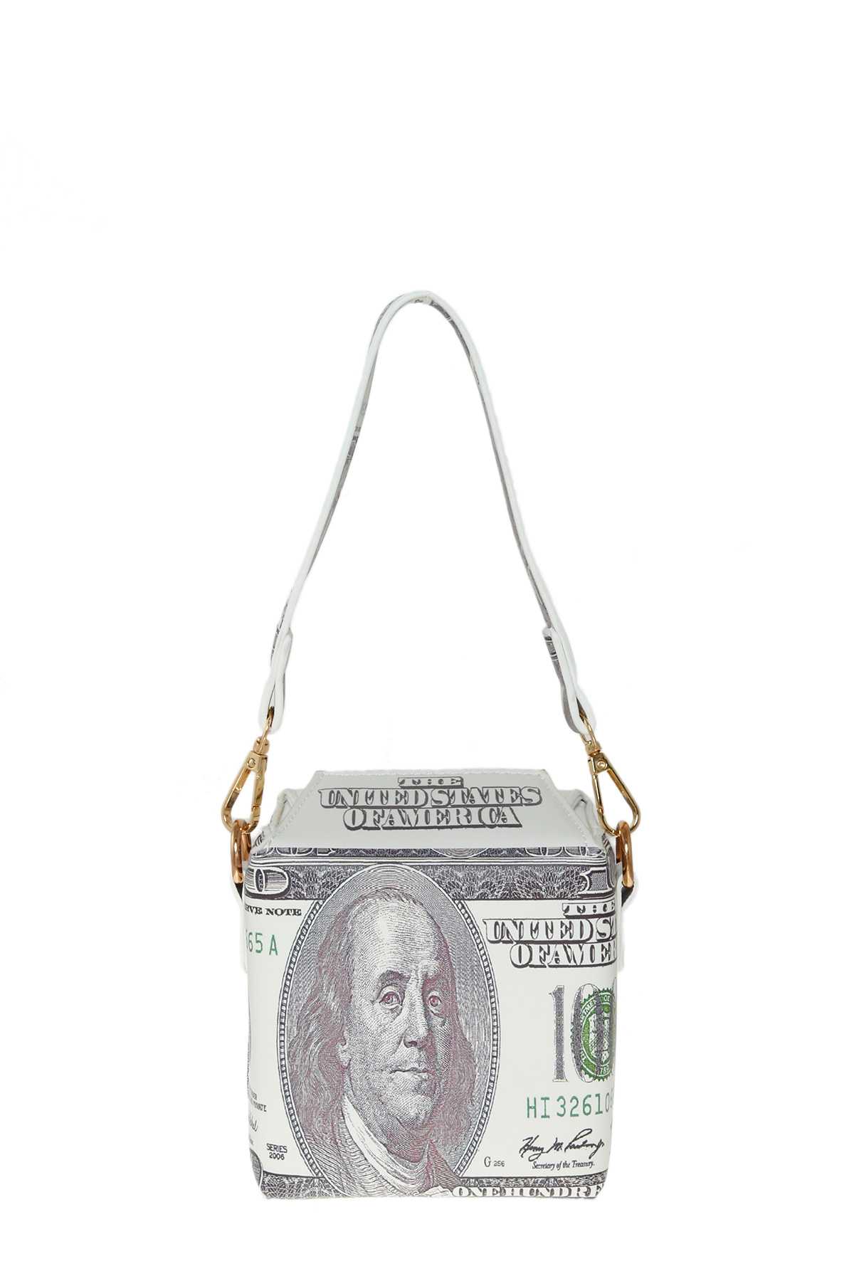 MINI Dollar Print Box Shape Shoulder Bag