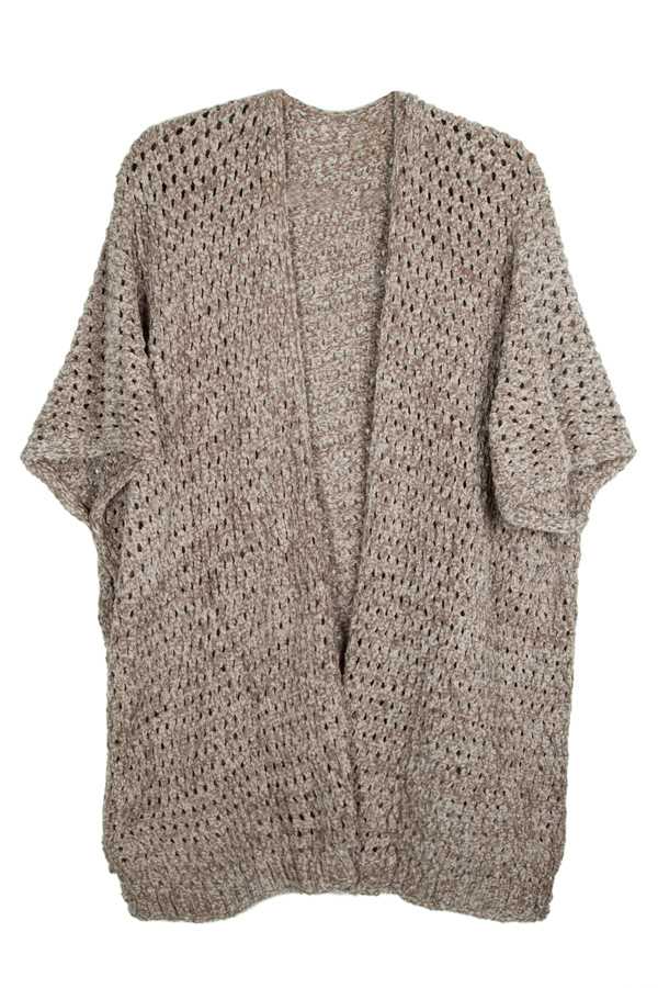 Knitted Hollow Cardigan Cape Poncho