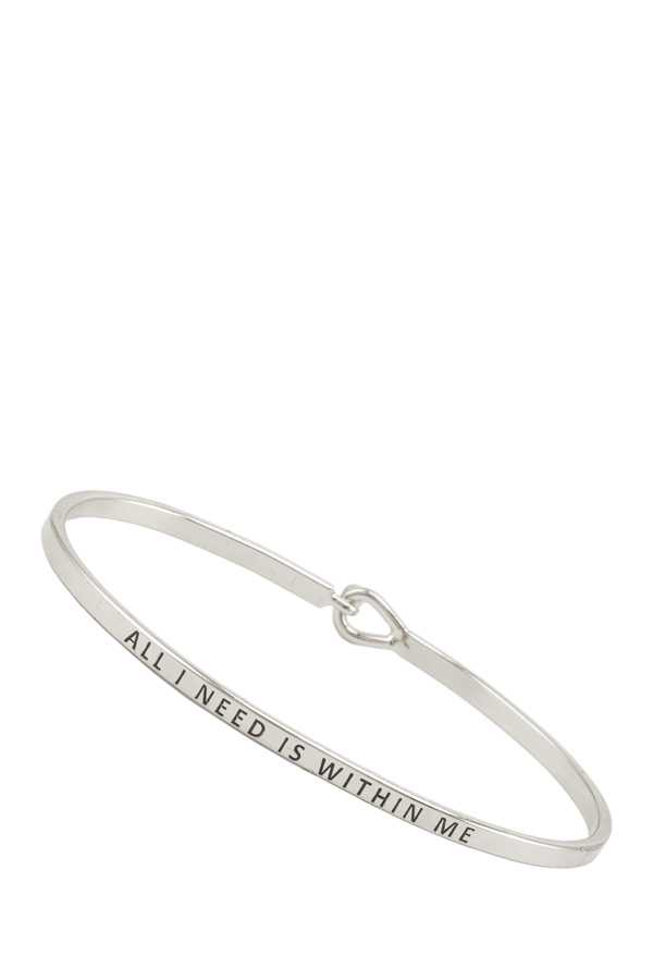 BRASS ALL I NEED IS WITHIN ME DELICATE BRACELET