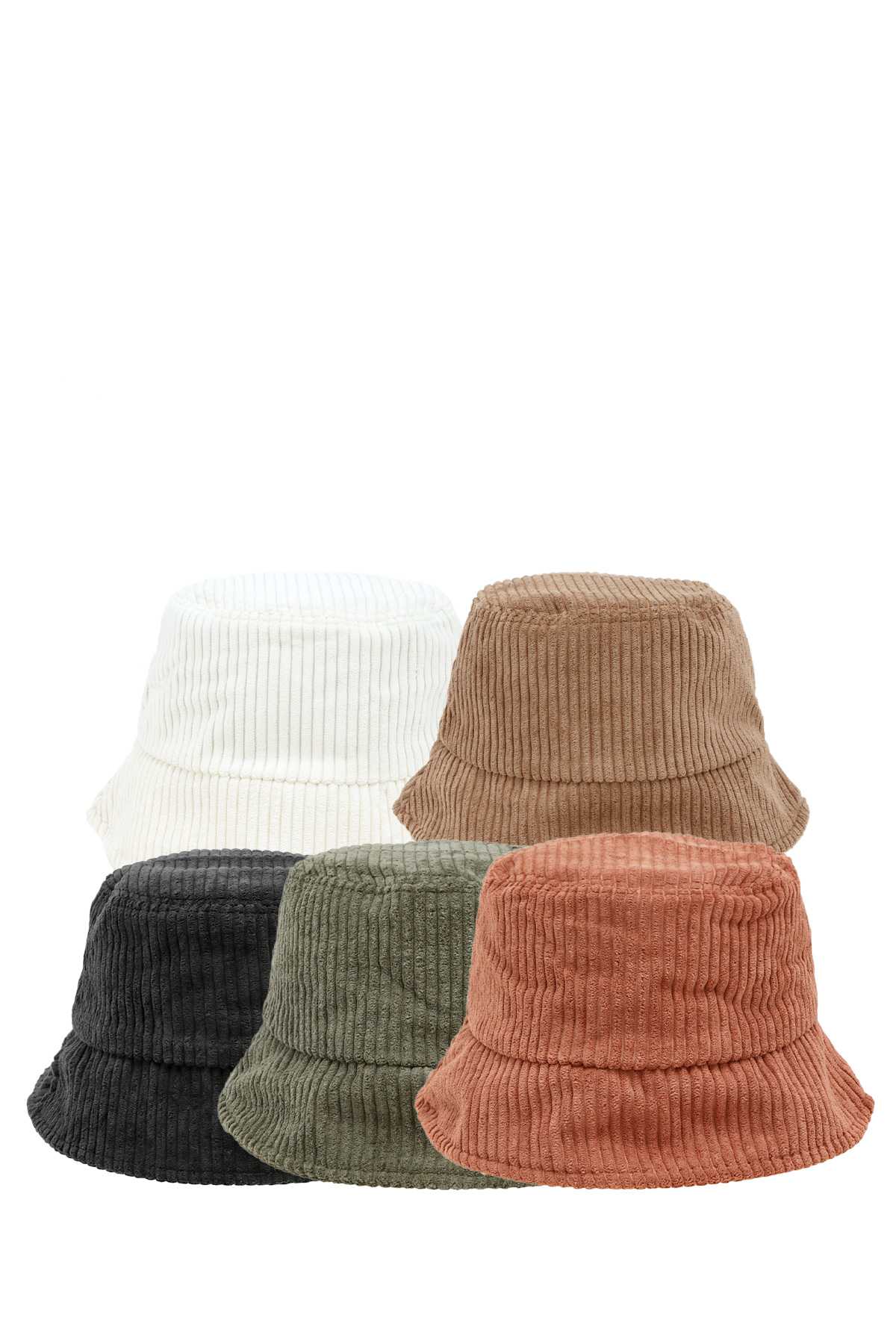 Warm Tone Corduroy Bucket Hat
