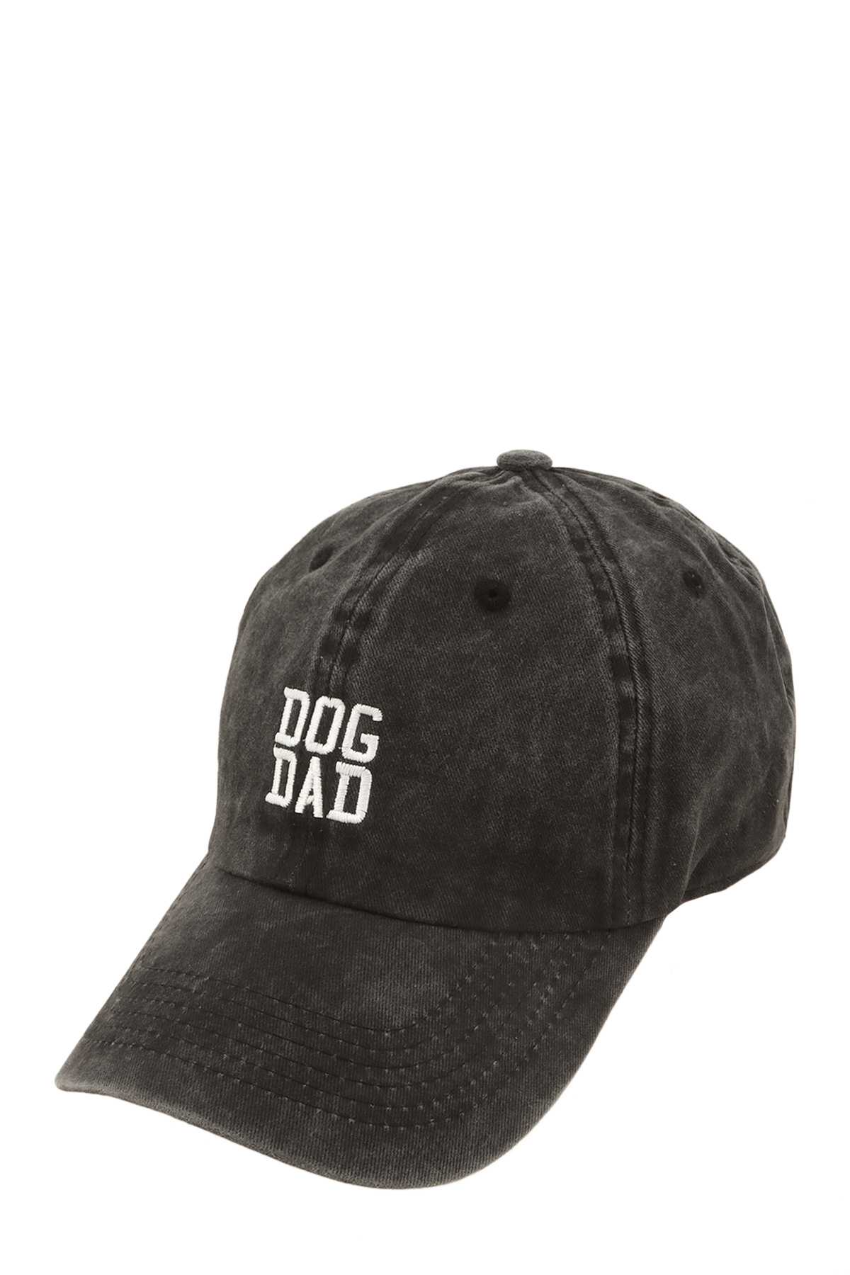 DOG DAD EMBROIDERY PIGMENT WASHED CAP