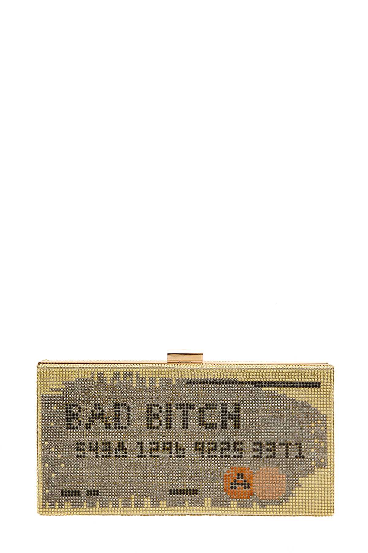Bad Bitch Full Rhinestone Clutch Bag