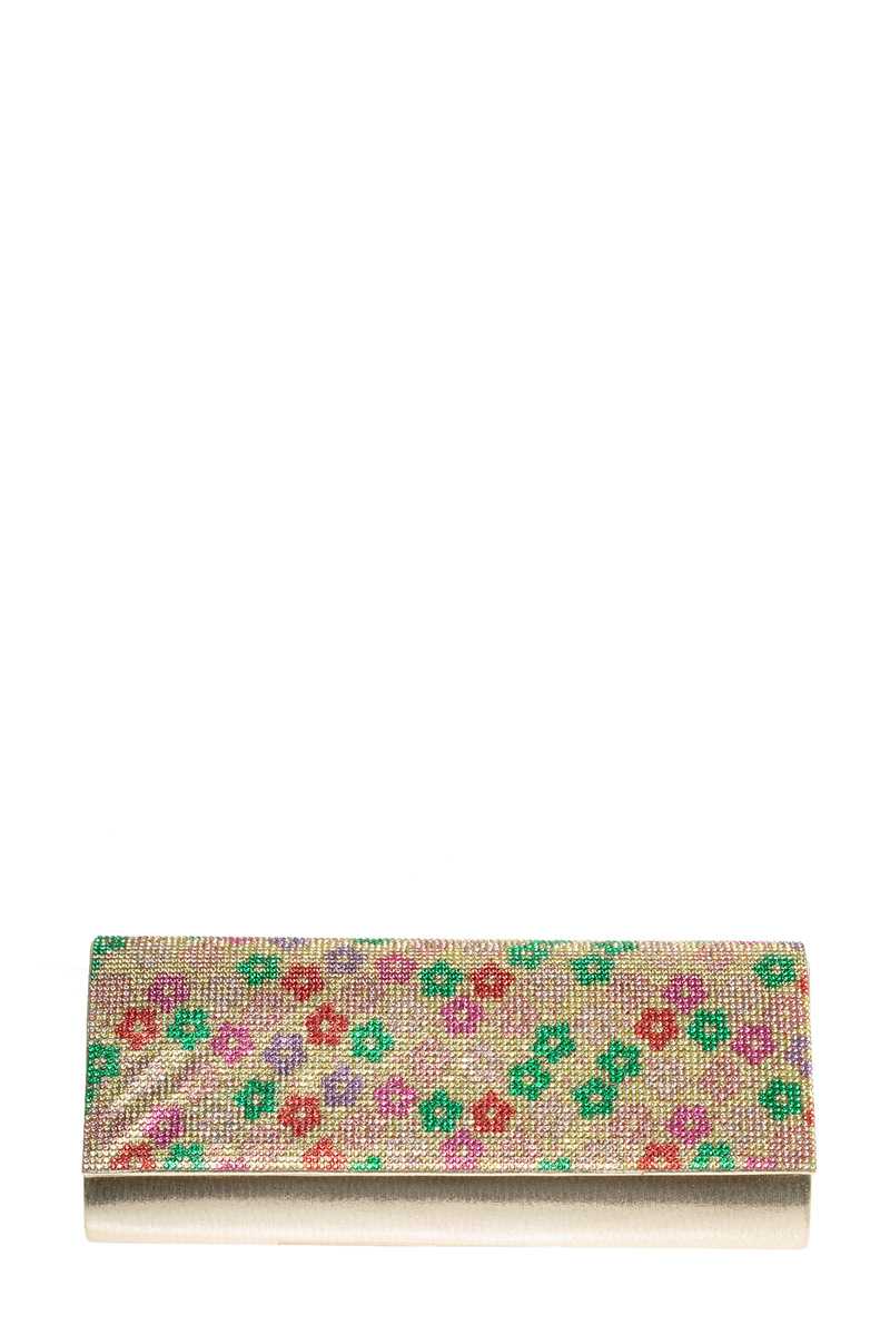 Flower Stone Pave Evening Clutch